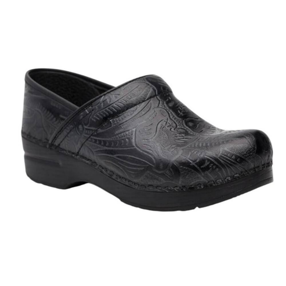 Dansko Professional Tooled Leather Clogs Womens size 39 US 8.5-9
